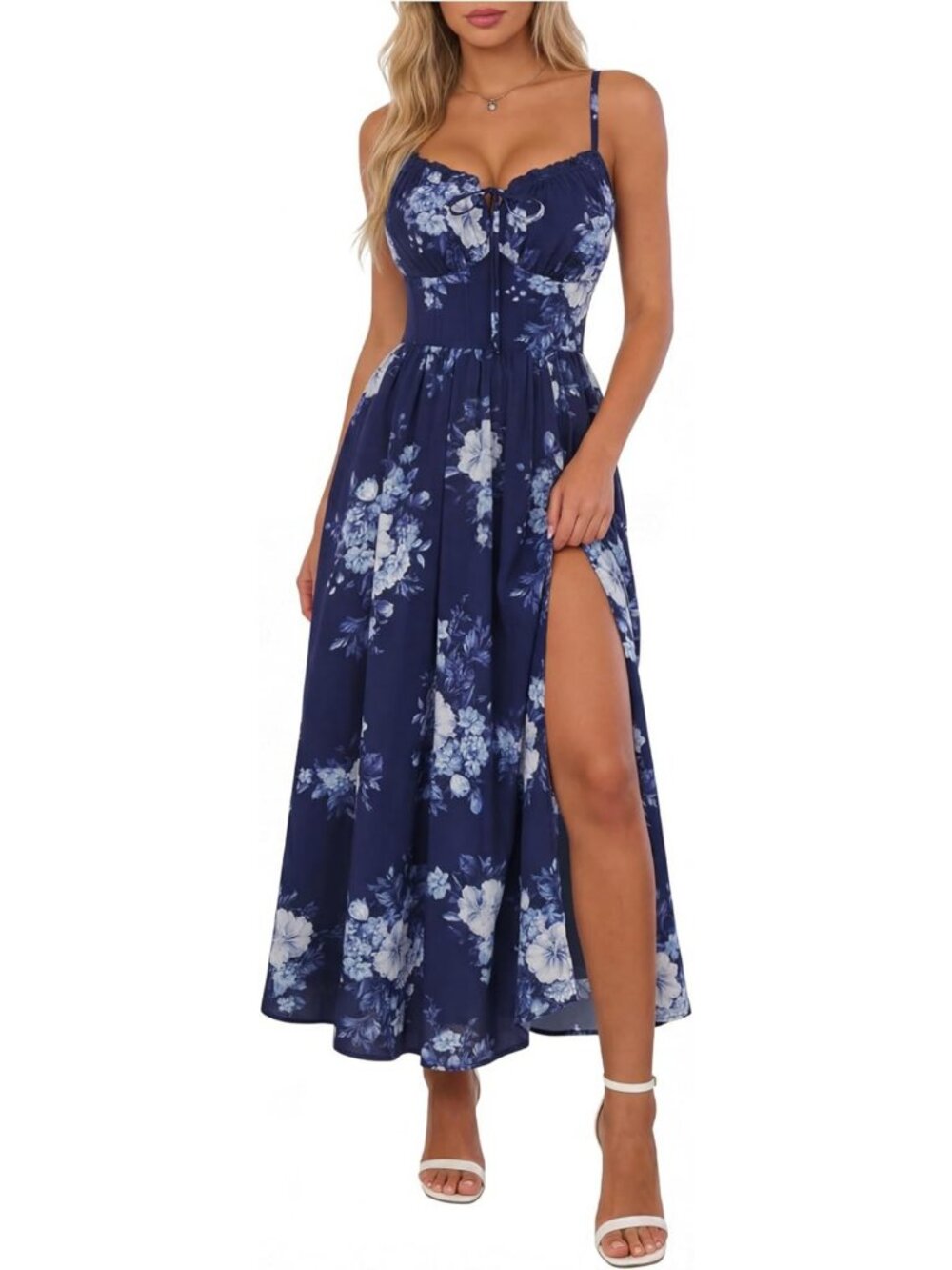 Floral Corset Sundress for Women | Elegant Wedding Guest Dress, Summer Style